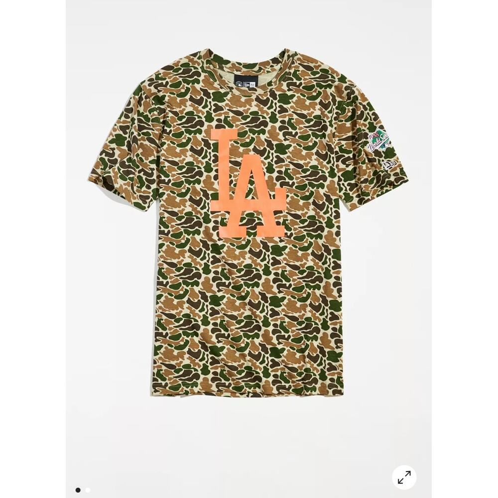 NWT New Era Men Los Angeles Dodgers Baseball MLB Camo Short Sleeve T-Shirt Large